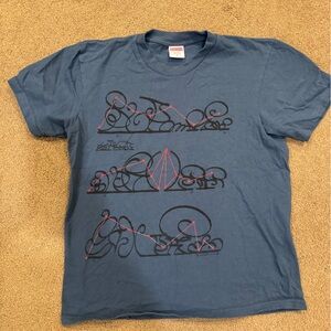 Supreme Blue Tee with Artistic Black Design